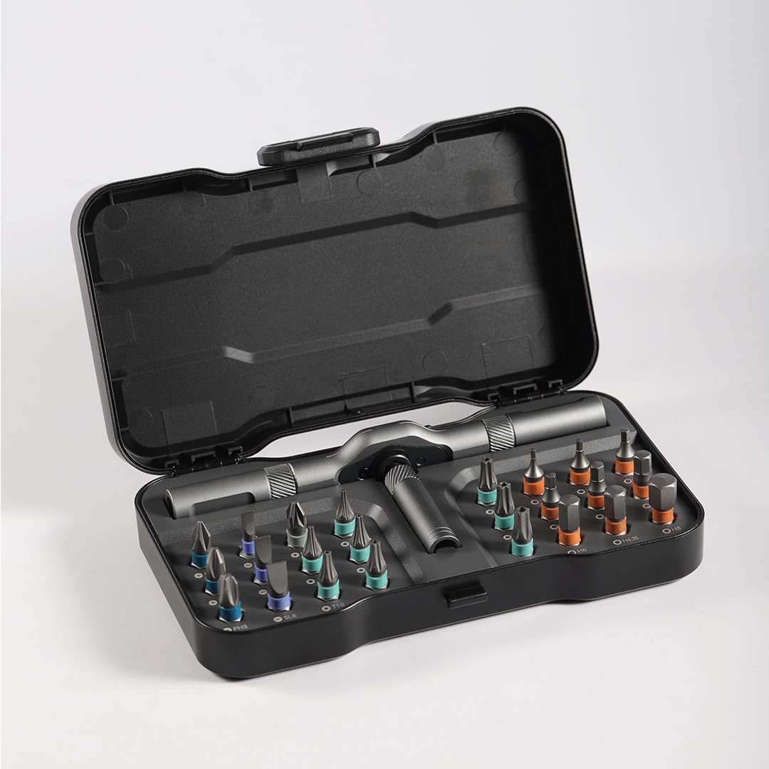 ATuMan RS1 Ratchet Screwdriver Set 24-in-1 – S2 Steel Magnetic Bits Tool Kit for Repair & DIY