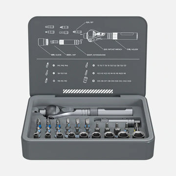 ATuMan RS2 Ratchet Screwdriver Set – 28-Piece S2 Magnetic Bits with Extendable Handle & 180° Ratchet Head