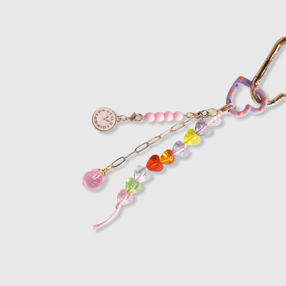 Pink Bunny Wear Glasses Stacks Charm