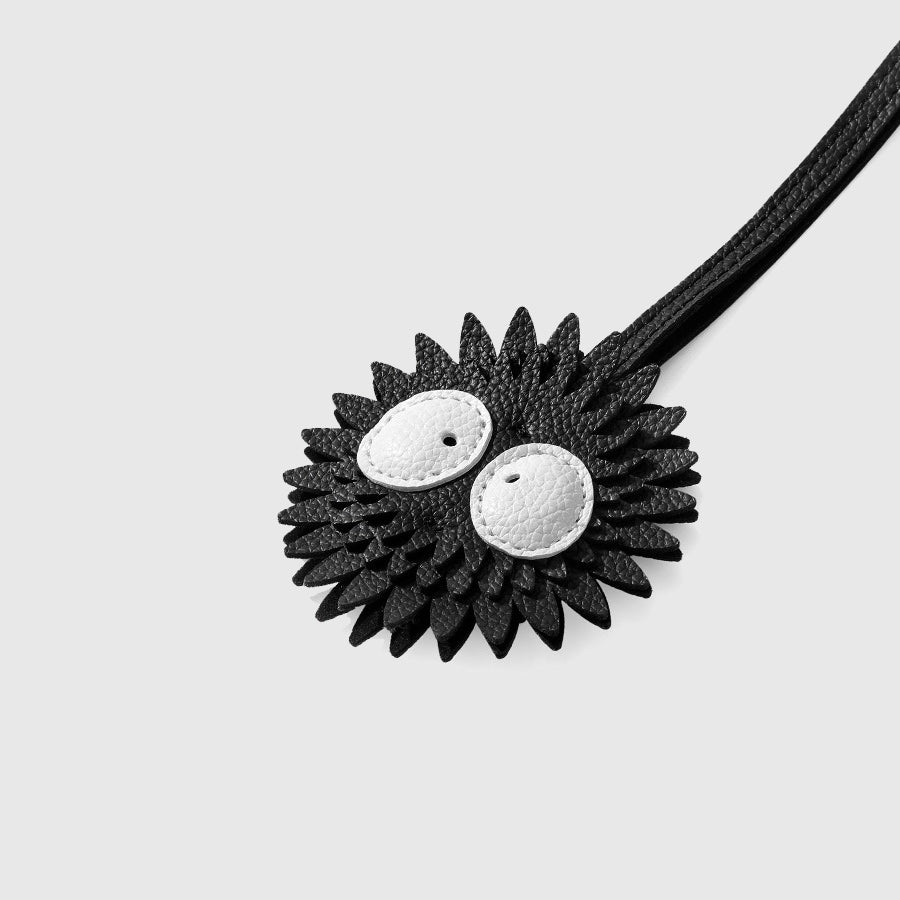 Cute Black Briquettes Leather Charm
