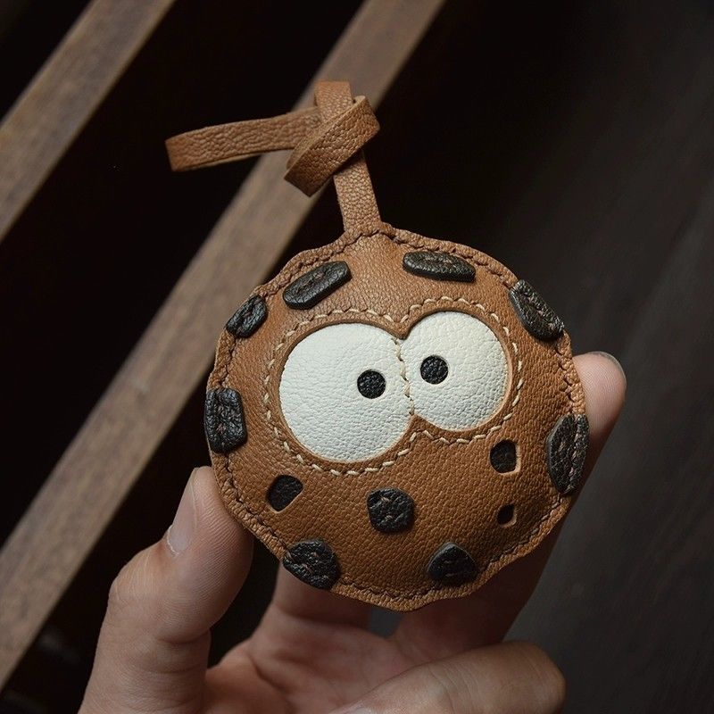 Big Eyes Cookie Leather Charm