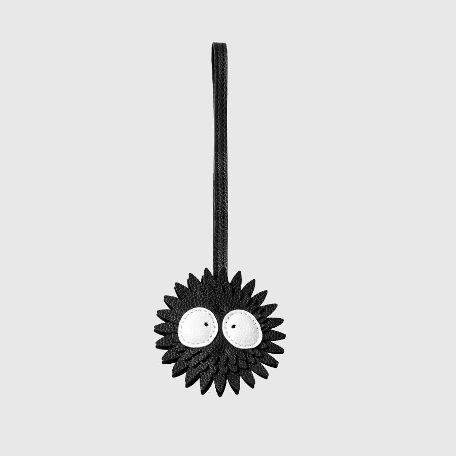 Cute Black Briquettes Leather Charm