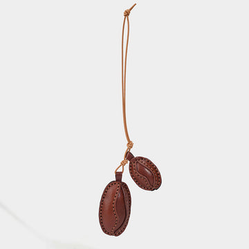 Coffee Beans Cacao Beans Leather Charm