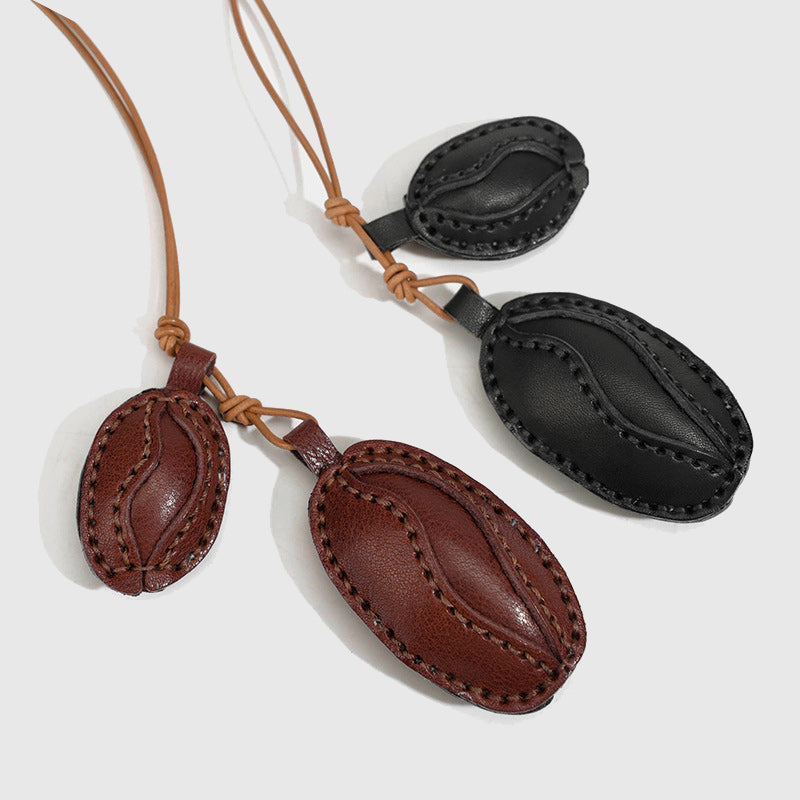 Coffee Beans Cacao Beans Leather Charm
