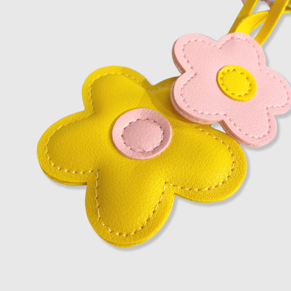 Pink Yellow Flowers Stacks Charm