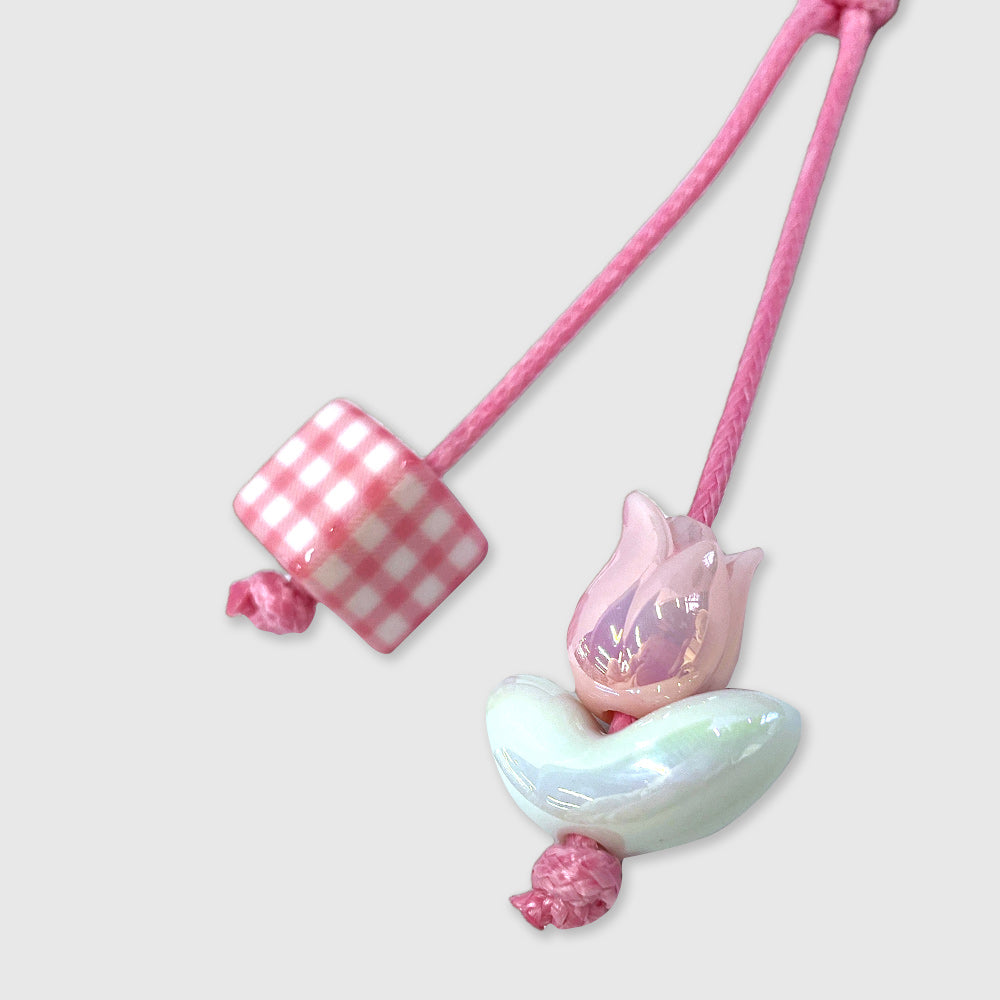 Pink Yellow Flowers Stacks Charm