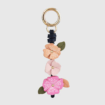 Colorful Leather Flowers Charm