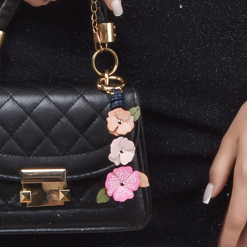 Colorful Leather Flowers Charm