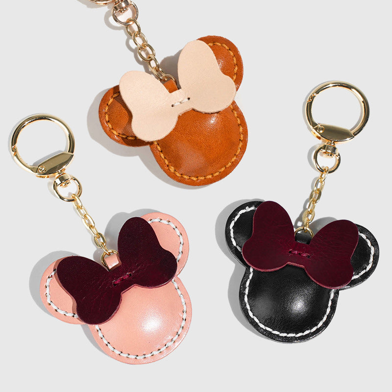 Mickey Mouse Cowhide Leather Charm