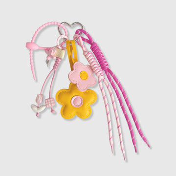 Pink Yellow Flowers Stacks Charm