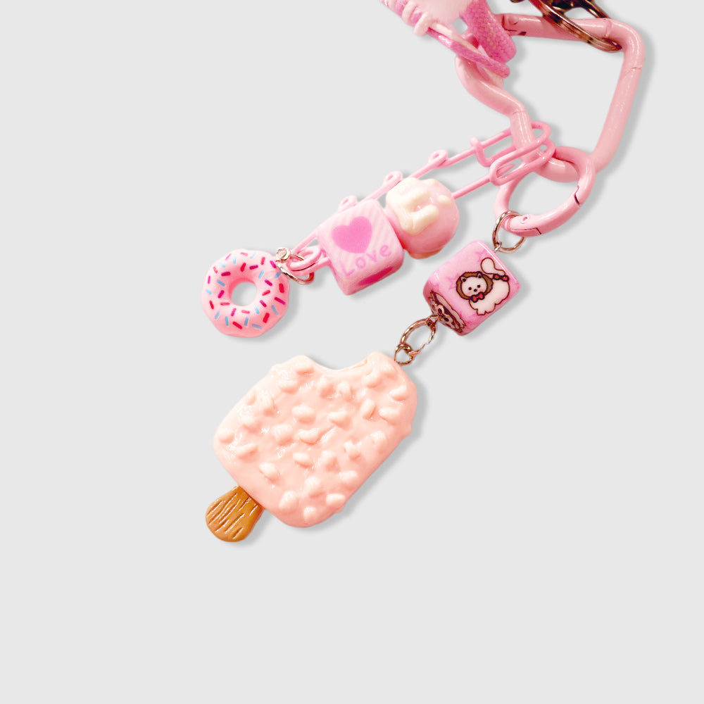 Plush Lamb Playing Baseball Stacks Charm