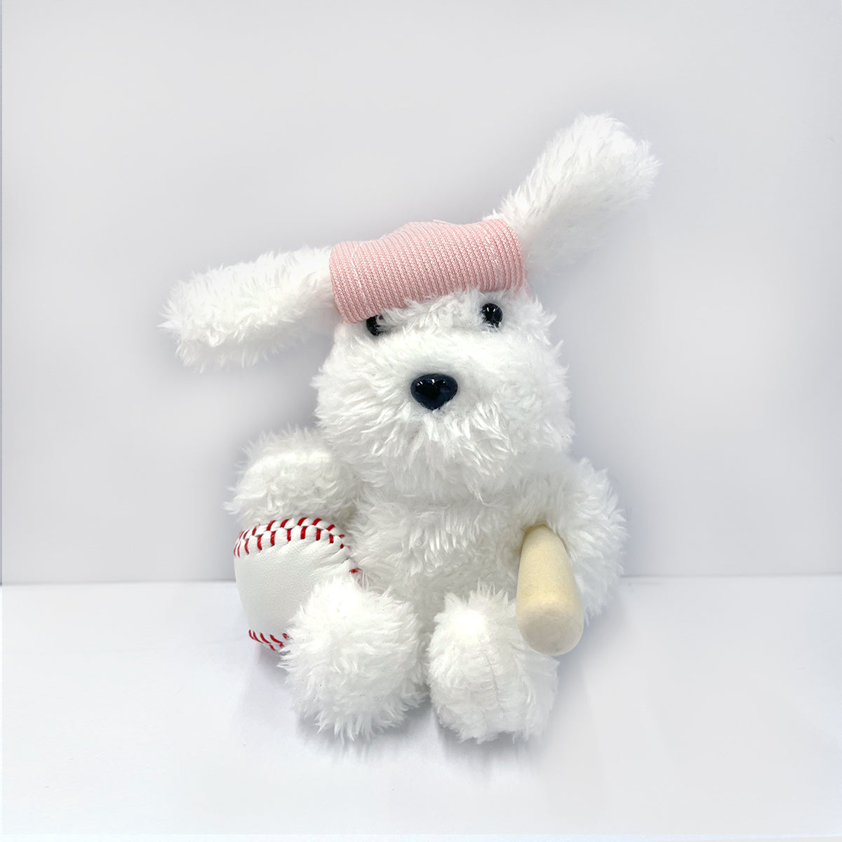 Plush Lamb Playing Baseball Stacks Charm