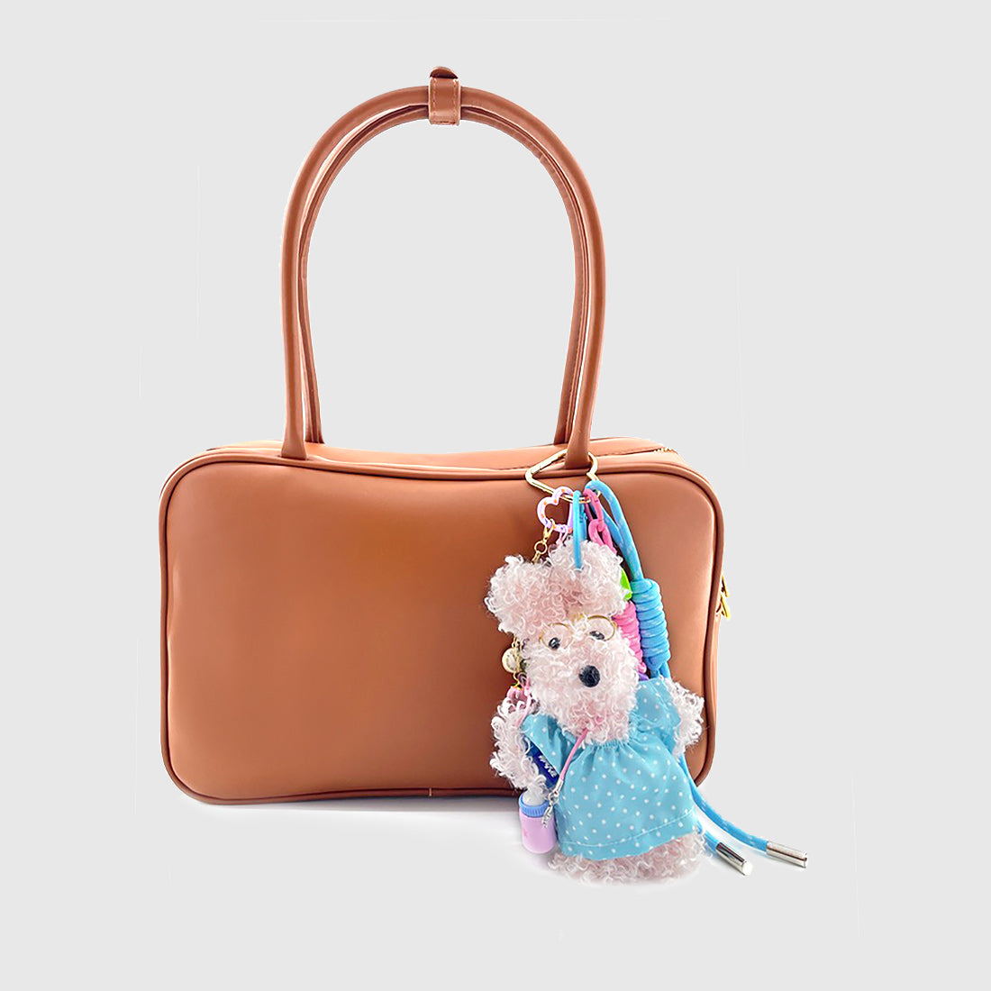 Pink Bunny Wear Glasses Stacks Charm