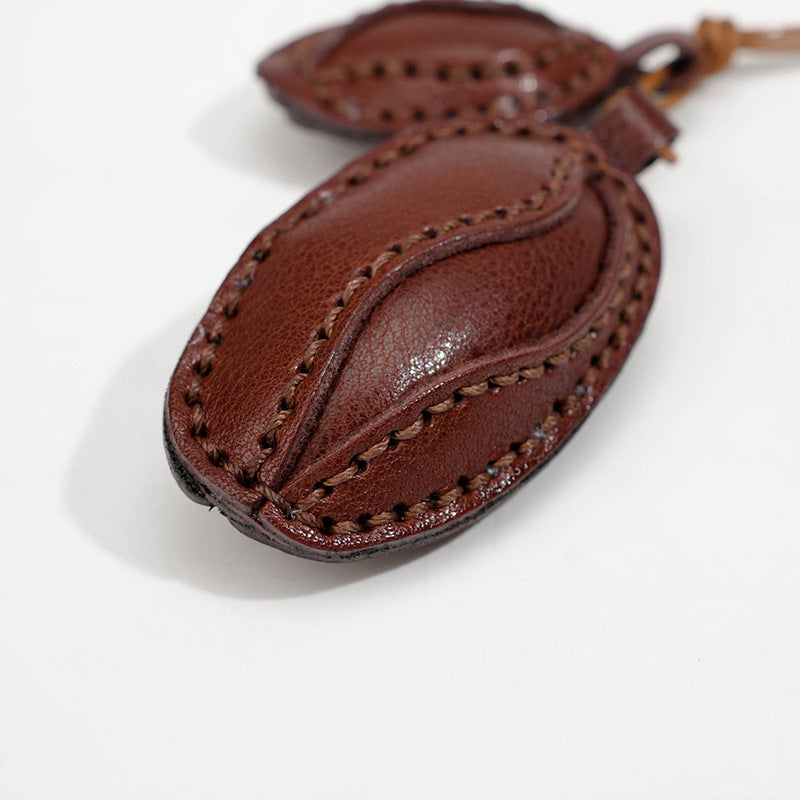 Coffee Beans Cacao Beans Leather Charm