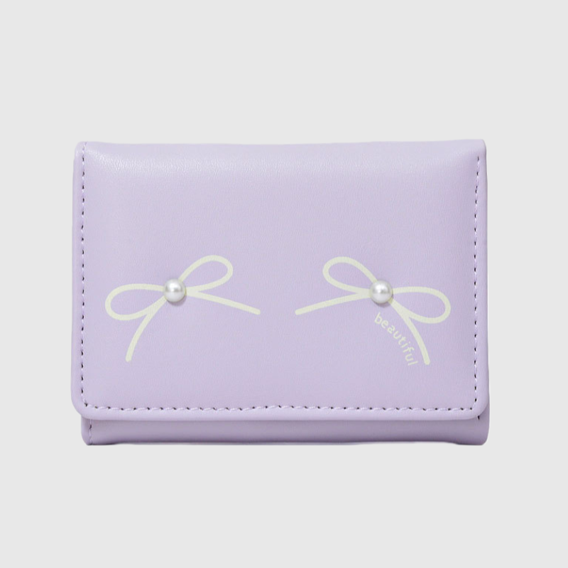 Elegant Bow Pearl Card Holder