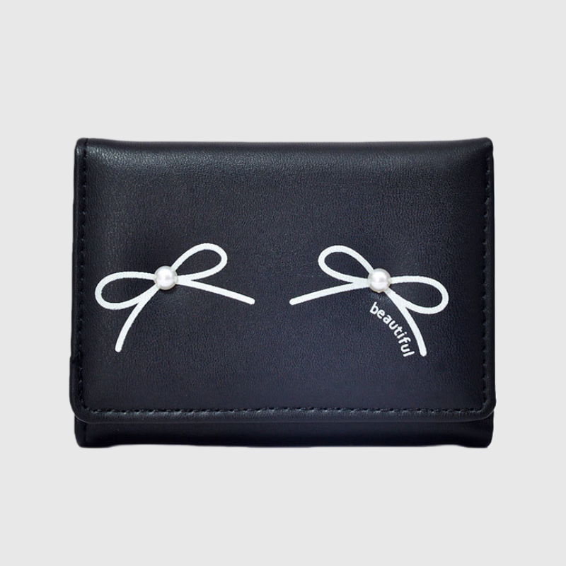 Elegant Bow Pearl Card Holder