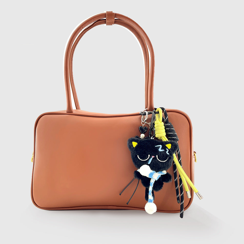 Sleepy Cat Stacks Charm