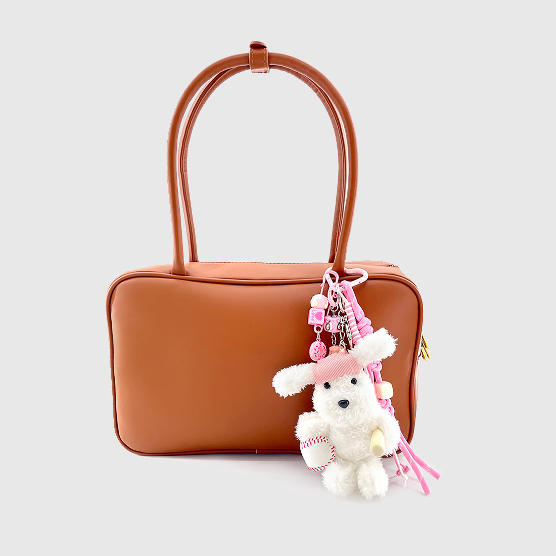 Plush Lamb Playing Baseball Stacks Charm