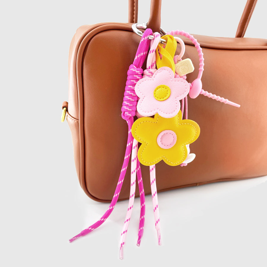 Pink Yellow Flowers Stacks Charm