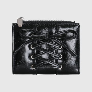 Bow Tie Short Leather Wallet
