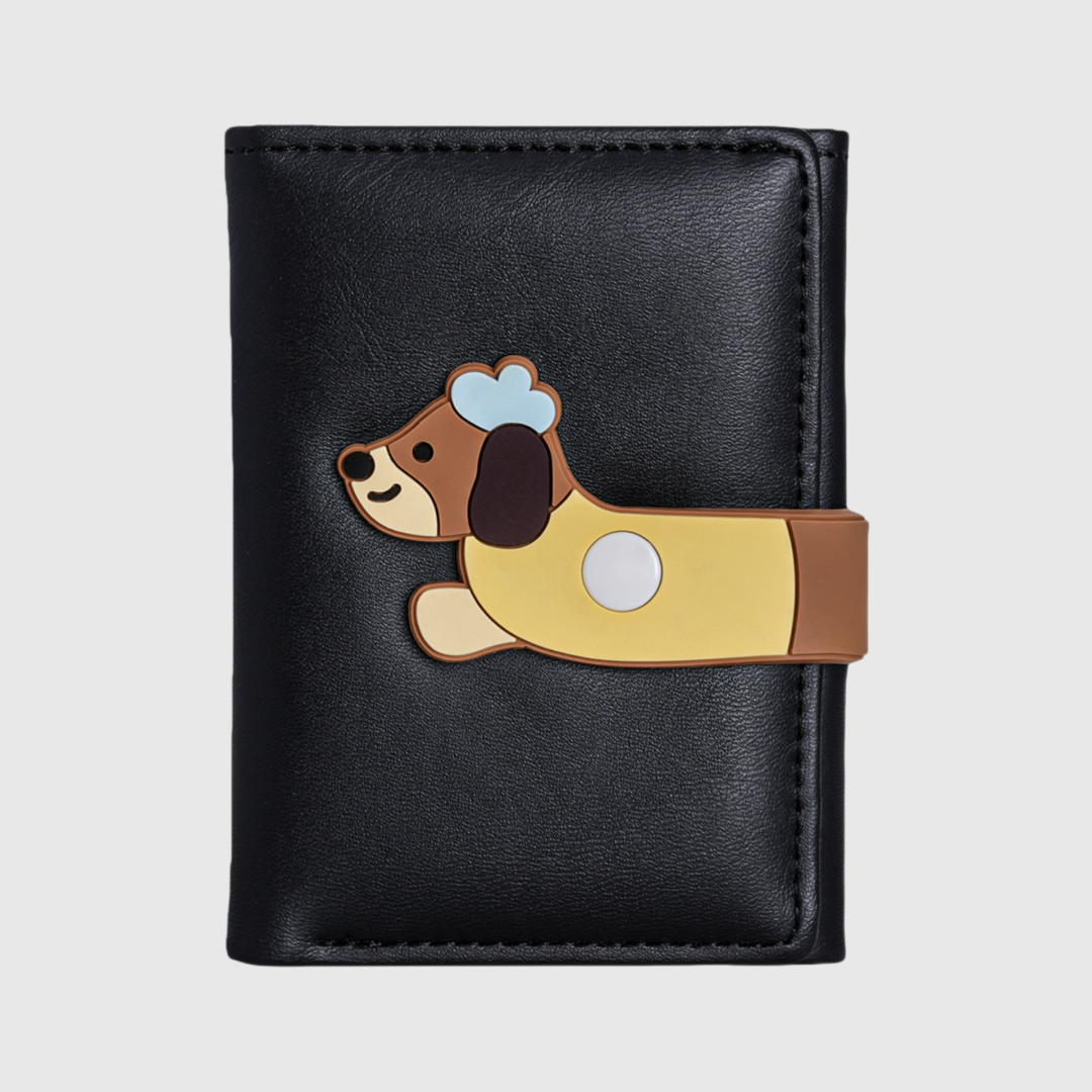 Dachshund Tri-Fold Leather Wallet