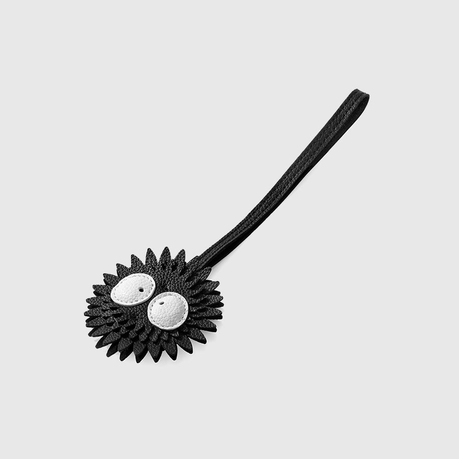 Cute Black Briquettes Leather Charm