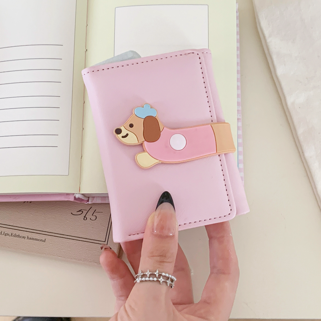 Dachshund Tri-Fold Leather Wallet