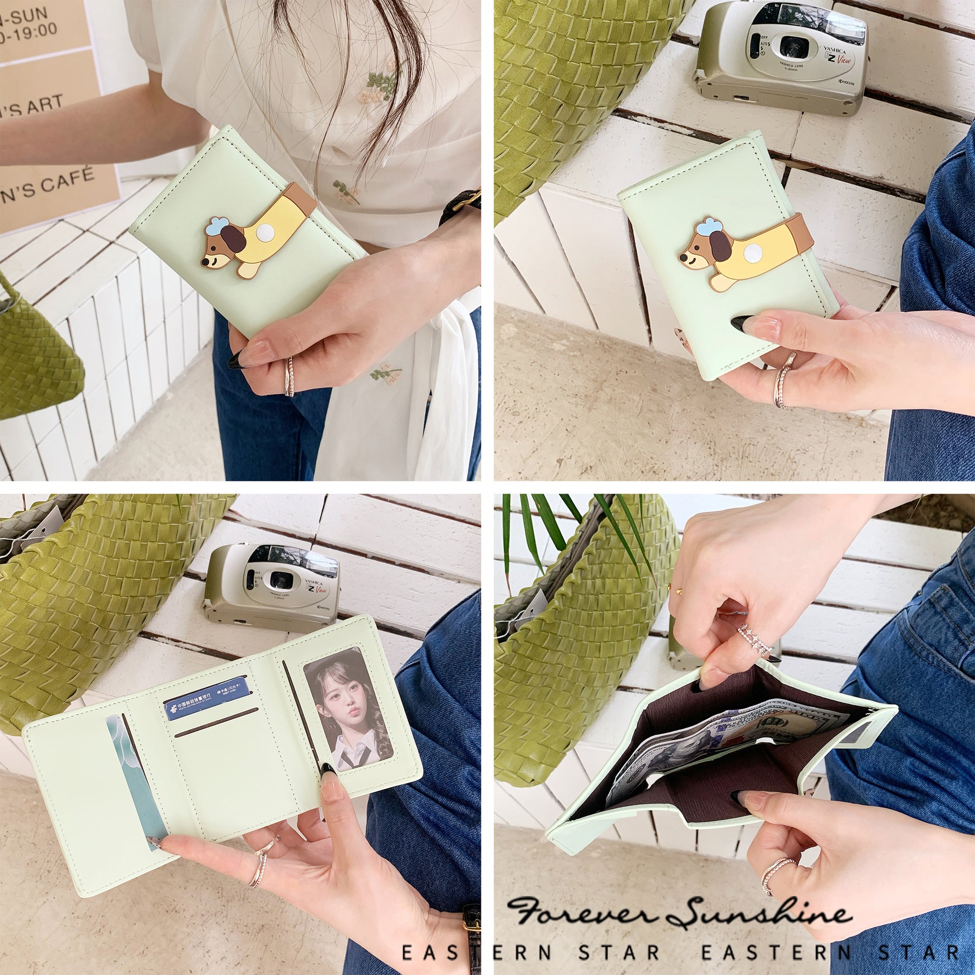 Dachshund Tri-Fold Leather Wallet