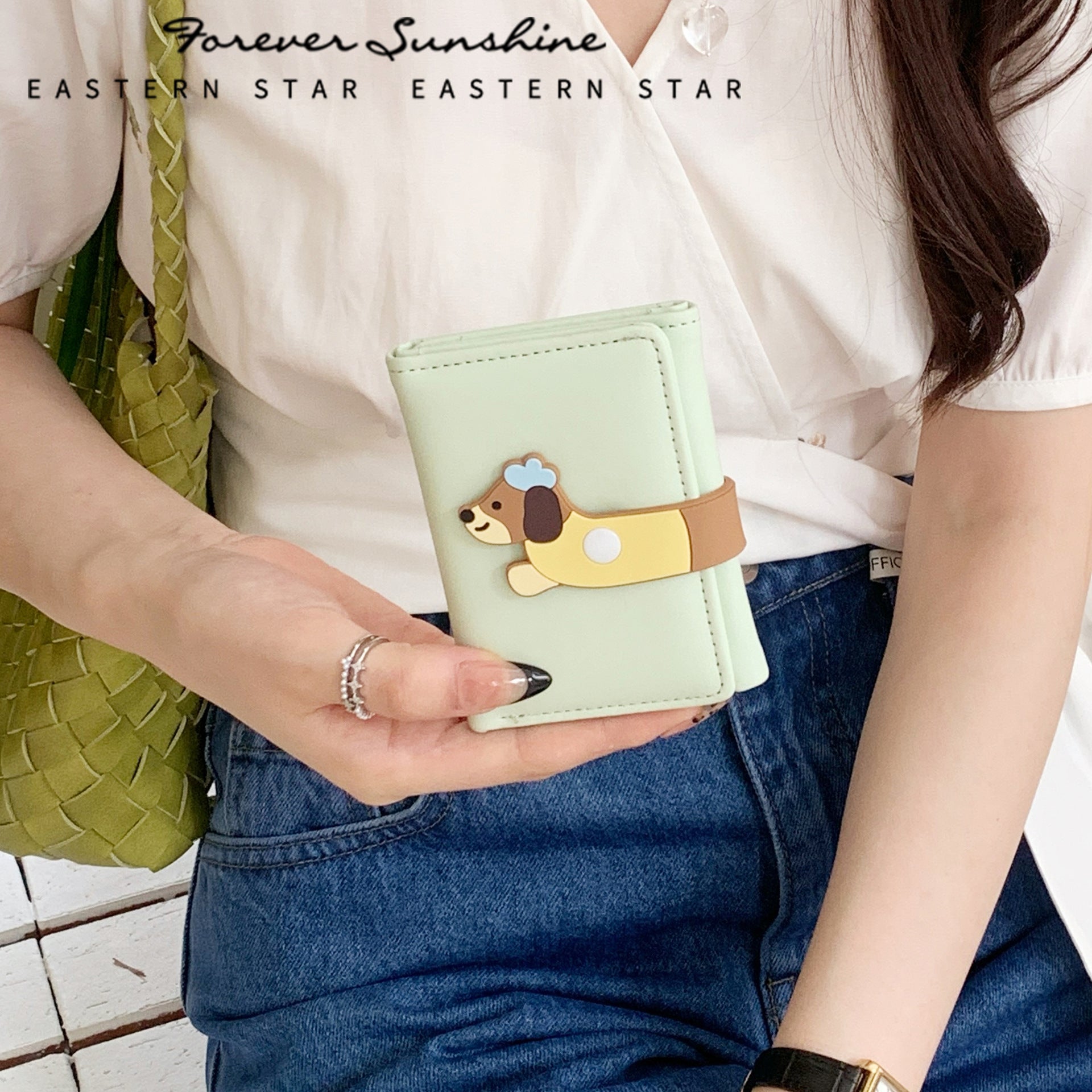 Dachshund Tri-Fold Leather Wallet