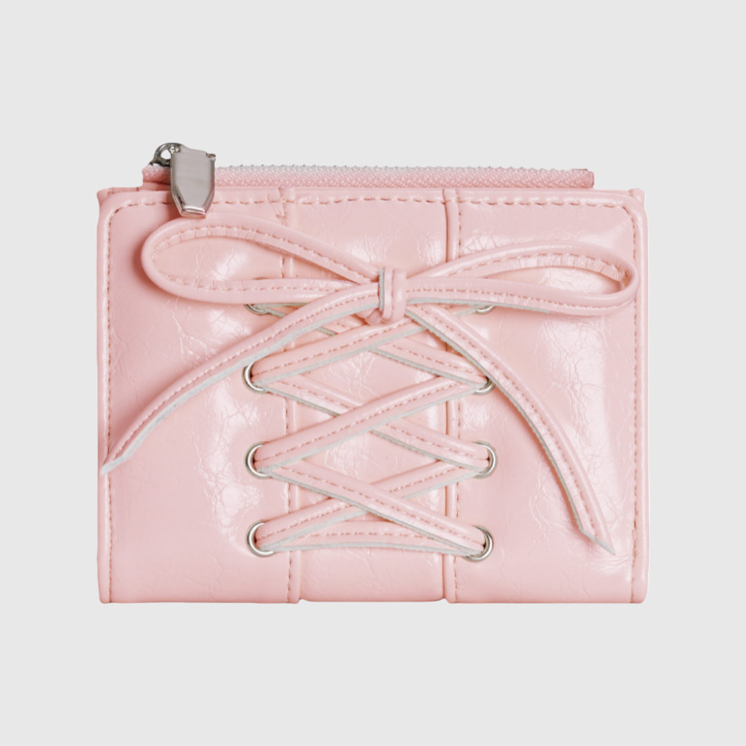 Bow Tie Short Leather Wallet