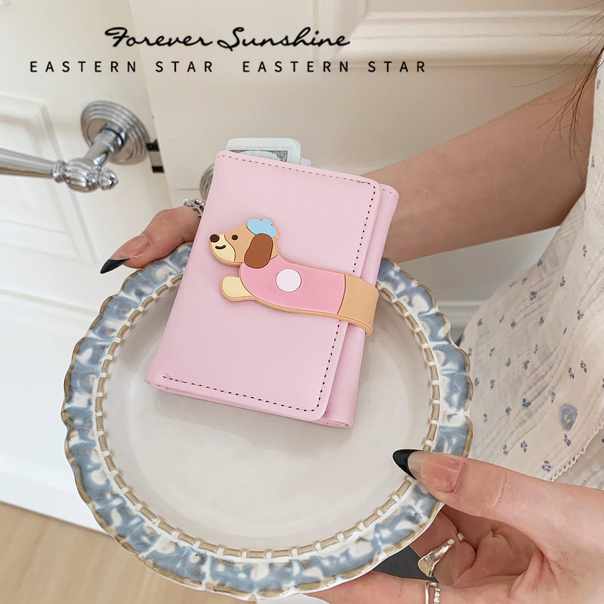 Dachshund Tri-Fold Leather Wallet
